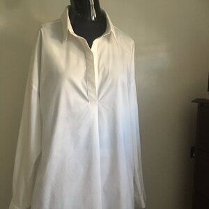 Magaschoni Woman classic white tunic blouse